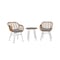 Manhattan Comfort Antibes 1.0 Steel Rattan 3-Piece Patio Conversation Set with Cushions in Grey OD-CV010-GY - alternate 1